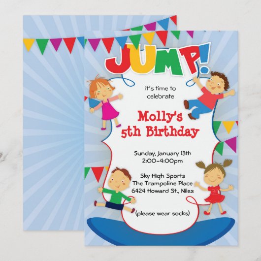 SPRUNG! EINLADUNG (Vorne/Hinten)