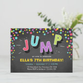 Sprung Einladung Bounce House Bounce Geburtstag (Stehend Vorderseite)