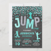 Sprung Geburtstag Einladung Jump Trampolin Party (Vorderseite)
