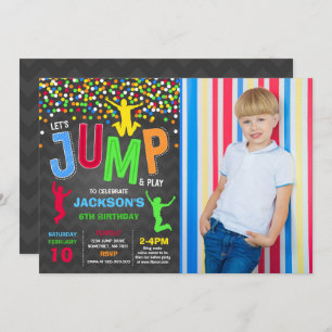 Sprung Geburtstag Einladung Jump Trampolin Party