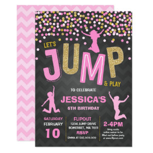 Trampolin Einladungen Zazzle De