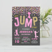 Sprung Geburtstag Einladung Jump Trampolin Party (Stehend Vorderseite)