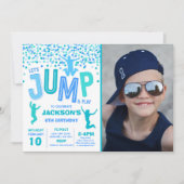 Sprung Geburtstag Einladung Jump Trampolin Party (Vorderseite)