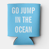 Sprung in den Ozean Blau und Weiß Urlaub Dosenkühler (Vorderseite)