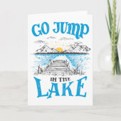 Sprung in den See Dankeskarte (Vorderseite)