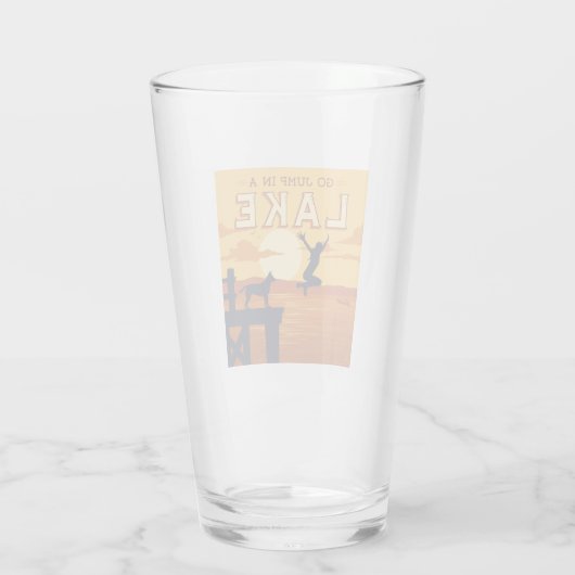 Sprung in den See Glas (Rückseite)