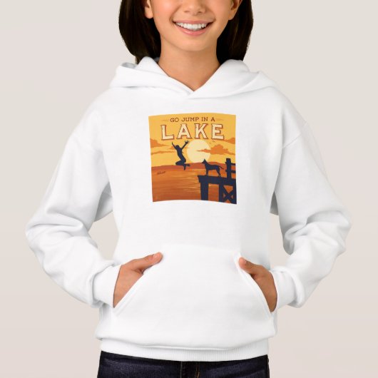 Sprung in den See Hoodie (Vorderseite)