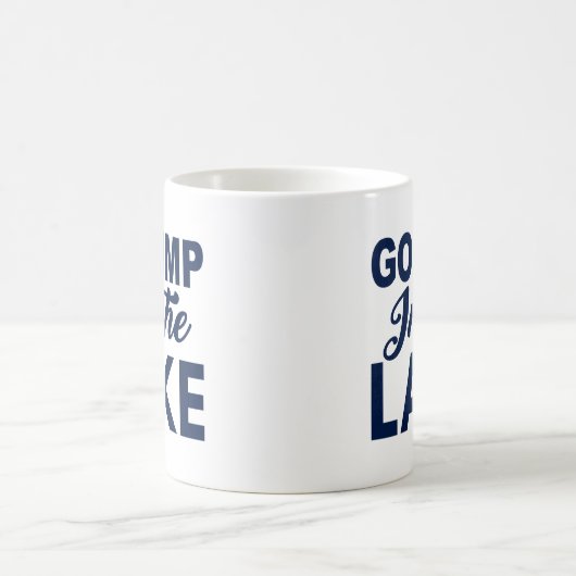 Sprung in den See Kaffeetasse (Mittel)