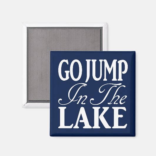 Sprung in den See Magnet (Vorderseite/Rückseite)