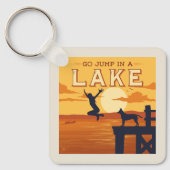 Sprung in den See Schlüsselanhänger (Vorderseite)