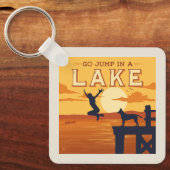 Sprung in den See Schlüsselanhänger (Vorderseite)