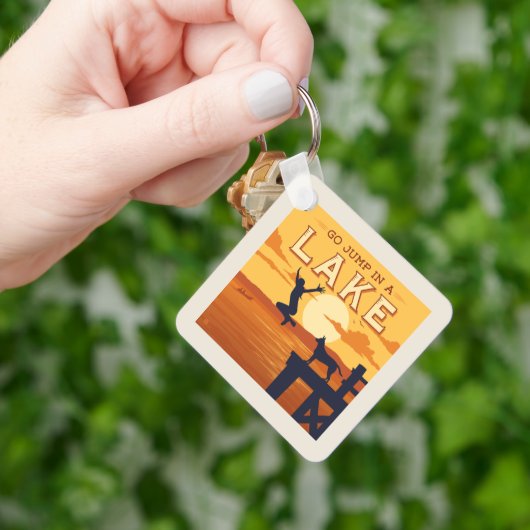 Sprung in den See Schlüsselanhänger (Hand)