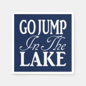 Sprung in den See Serviette (Vorderseite)