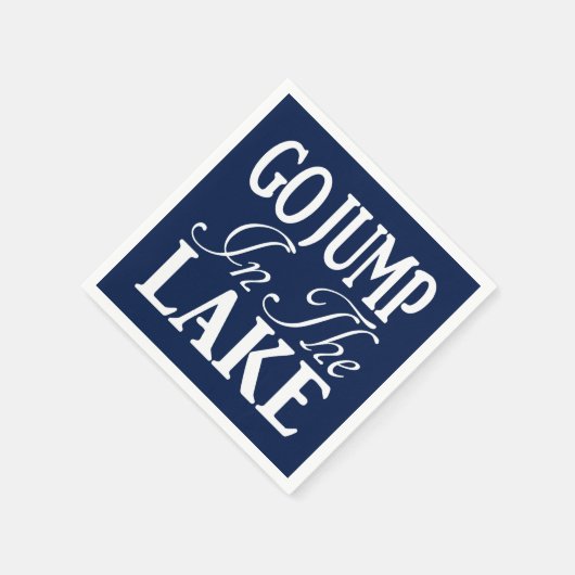 Sprung in den See Serviette (Ecke)