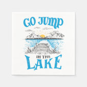 Sprung in den See Serviette (Vorderseite)