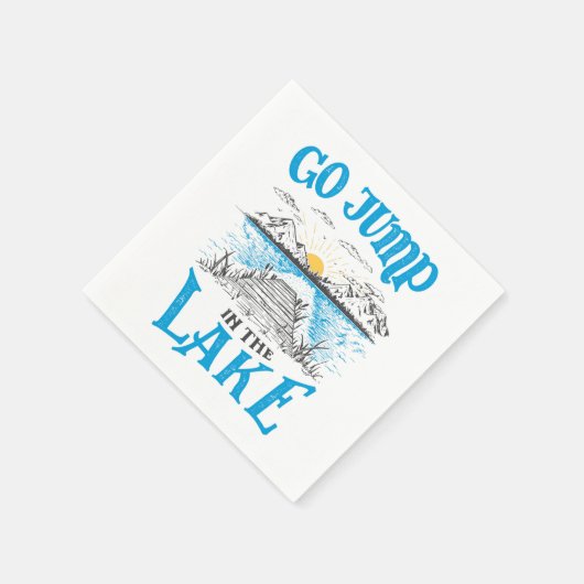 Sprung in den See Serviette (Ecke)