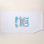 Sprung in den See Strandtuch (Vorderseite)