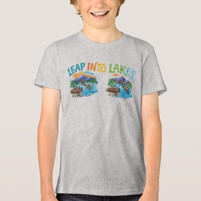 Sprung in die SeenSprung  Tri-Blend Shirt (Vorderseite)