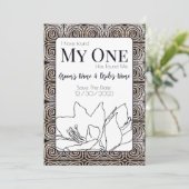 Sprung ins Zimmer Save The Date (Stehend Vorderseite)