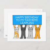 Sprung Jahr Geburtstag Amerikanische Rechtschreibu Postkarte (Vorne/Hinten)