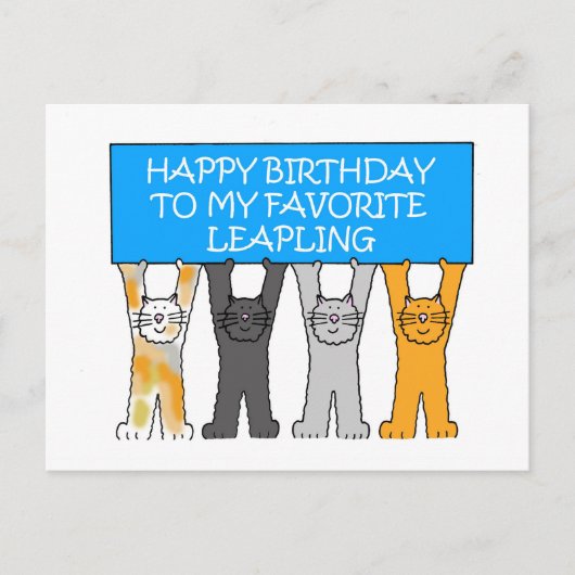 Sprung Jahr Geburtstag Amerikanische Rechtschreibu Postkarte (Vorderseite)