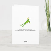 Sprung Jahr Geburtstag Springen Frosch mit Krone Karte (Rückseite)