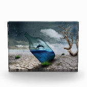 Sprung Killerwal in Flasche Fotoblock (Vorderseite)