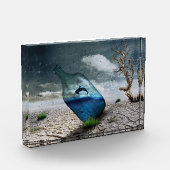 Sprung Killerwal in Flasche Fotoblock (Links)