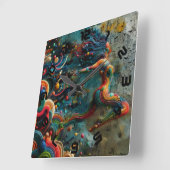 Sprung Quadratische Wanduhr (Winkel)