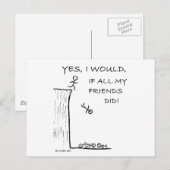 Sprung von einer Klippe Postkarte (Vorne/Hinten)