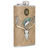 Sprungbrett Großer Rack Hirschschädel Flachmann (Rechts)