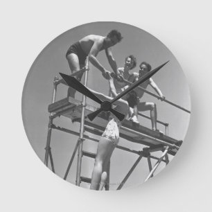 Sprungbrett Runde Wanduhr