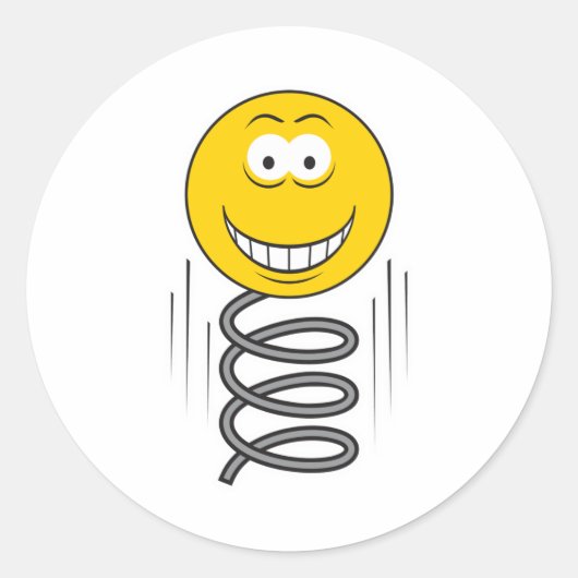 Sprungfeder Runder Aufkleber (Vorderseite)