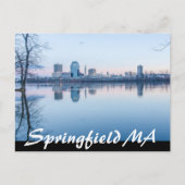 Sprungfeld Massachusetts Skyline Postkarte (Vorderseite)