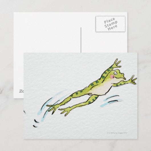 Sprungfrosch 2 postkarte (Vorne/Hinten)