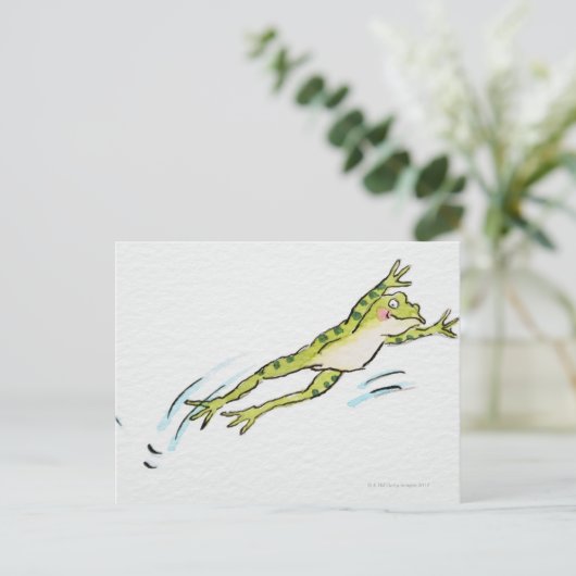 Sprungfrosch 2 postkarte (Stehend Vorderseite)