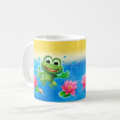 Sprungfrosch Party Keramik Tasse Geschenk (Vorderseite Links)