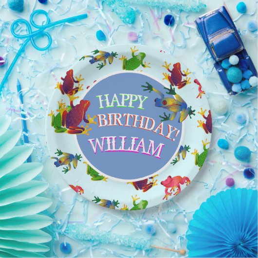 Sprungfrösche tropisch pappteller (Party)