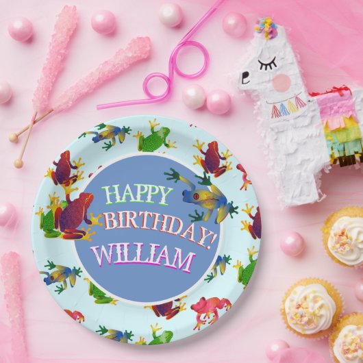 Sprungfrösche tropisch pappteller (Party)