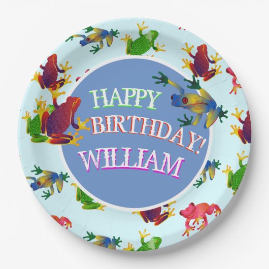 Sprungfrösche tropisch pappteller (Vorderseite)