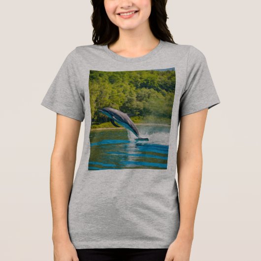 Sprunghafter Darsteller Tri-Blend Shirt (Vorderseite)