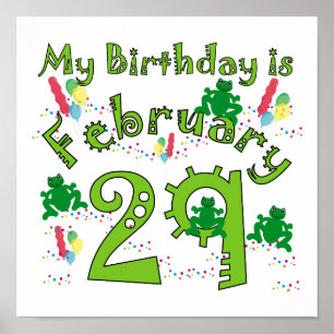 Sprungjahr Geburtstag Poster