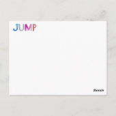 Sprungkarte Postkarte (Rückseite)