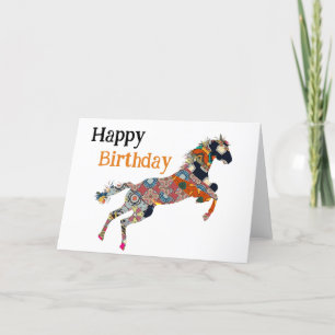 Sprungpferd Dankeskarte
