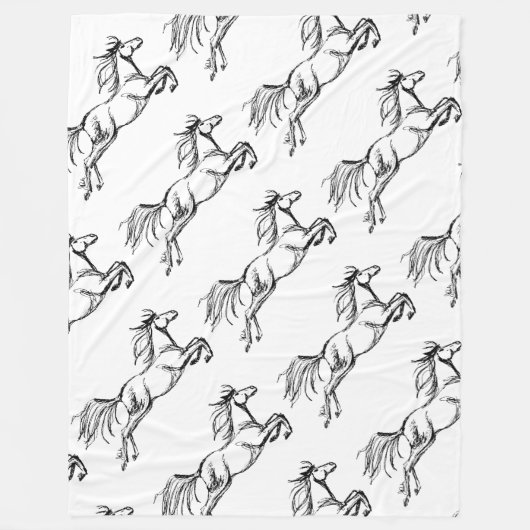 Sprungpferd Fleecedecke (Vorderseite)