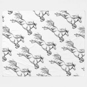 Sprungpferd Fleecedecke (Vorderseite (Horizontal))