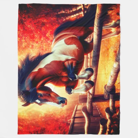 Sprungpferd Fleecedecke (Vorderseite)