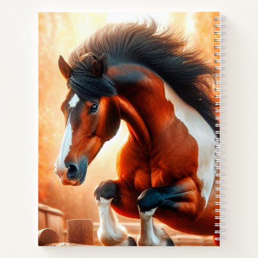 Sprungpferd Notizblock (Rückseite)