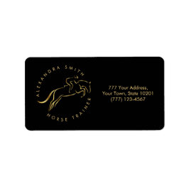 Sprungpferd | Reiten | Pferdetrainer Adressaufkleber