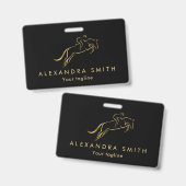 Sprungpferd | Reiten | Pferdetrainer Ausweis (Vorder- & Rückseite)